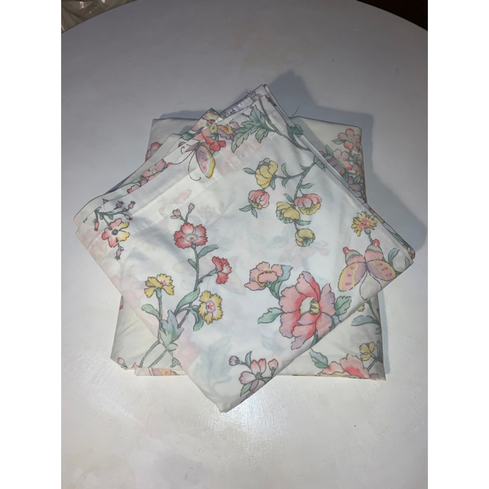 Unbranded Queen Bedding Sheets White Pink Floral Butterfly